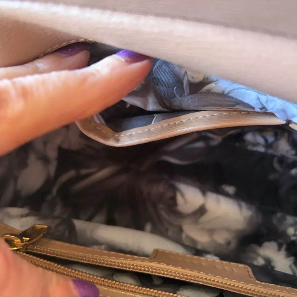 Ted Baker London Leather Satchel with Gold Hardware